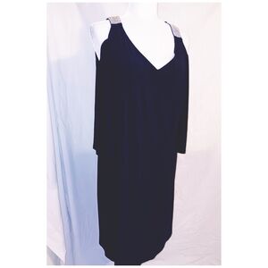 Elegant Black Dress with Embellished Straps